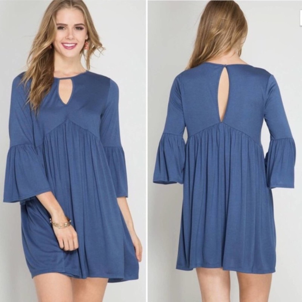 Bell Sleeve Swing Dress
